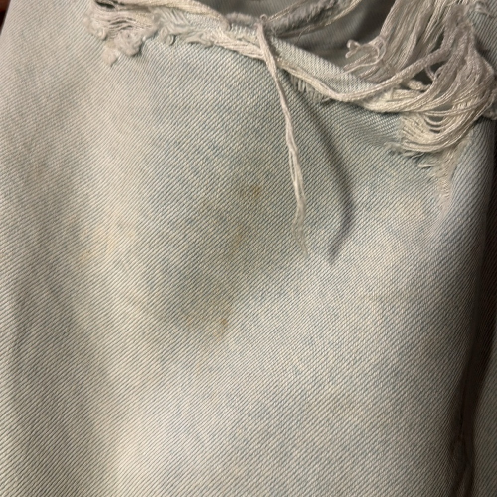 Good American Good '90s Loose Rip Jeans Size 14 Shredded Distressed Light Wash - Picture 11 of 12